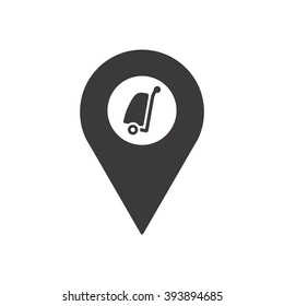 Baggage  icon, vector illustration. Flat design style