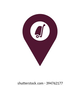 Baggage  icon, vector illustration. Flat design style