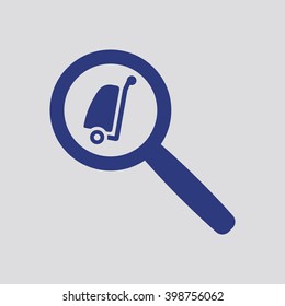 Baggage  icon, vector illustration. Flat design style