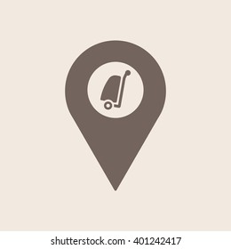 Baggage  icon, vector illustration. Flat design style