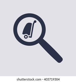 Baggage  icon, vector illustration. Flat design style