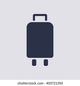 Baggage icon, vector illustration. Flat design style