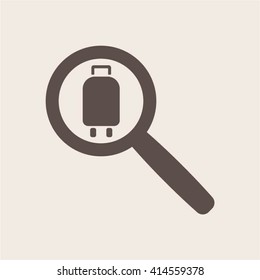 Baggage  icon, vector illustration. Flat design style