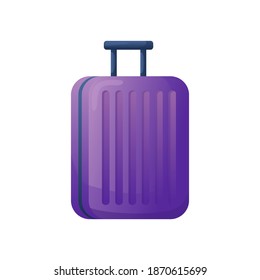 Baggage icon. Vector illustration of luggage isolated on white.