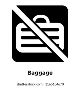 Baggage icon vector isolated on white background, Baggage transparent sign