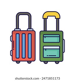 baggage icon with white background vector stock illustration