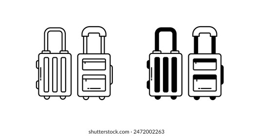 baggage icon with white background vector stock illustration