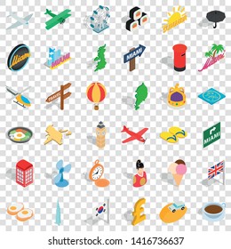 Baggage icons set. Isometric style of 36 baggage vector icons for web for any design