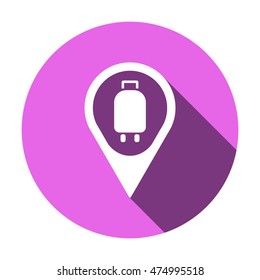 Baggage icon,vector. Flat design.