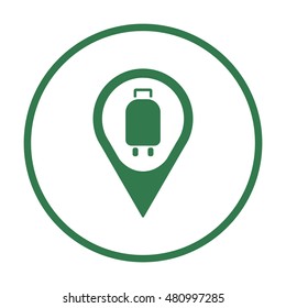 Baggage icon,vector. Flat design.