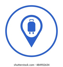 Baggage icon,vector. Flat design.