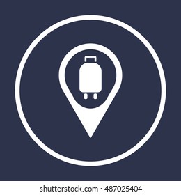 Baggage icon,vector. Flat design.