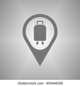 Baggage icon,vector. Flat design.