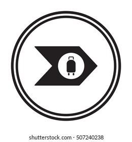 Baggage icon,vector. Flat design.