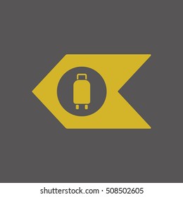 Baggage icon,vector. Flat design.