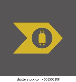 Baggage icon,vector. Flat design.