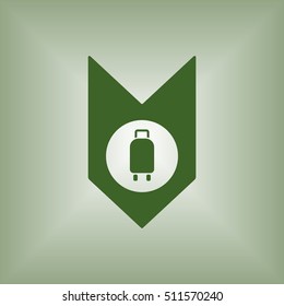 Baggage icon,vector. Flat design.