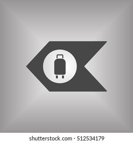 Baggage icon,vector. Flat design.