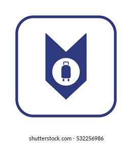 Baggage icon,vector. Flat design.