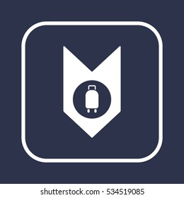 Baggage icon,vector. Flat design.