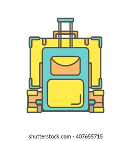 Baggage illustration. Isolated on a white background. Vector illustration. Travel and tourism Icon.