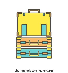 Baggage illustration. Isolated on a white background. Vector illustration. Travel and tourism Icon.