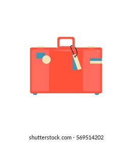 Baggage illustration. Isolated on a white background. Vector illustration. Travel and tourism Icon.