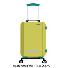 Vector de viaje con maleta de iluminación de equipaje