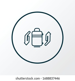 Baggage insurance icon line symbol. Premium quality isolated protect luggage element in trendy style.