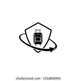 Baggage Insurance, travel. Element of insurance in shield icon. Premium quality graphic design icon. Signs and symbols collection icon for websites, web design, mobile app