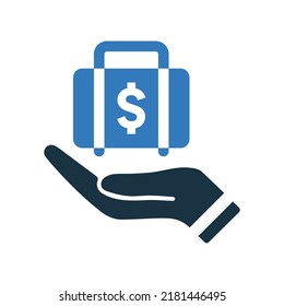 Baggage, invoice, balance icon. Simple editable vector graphics.