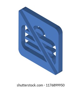 Baggage isometric left top view 3D icon