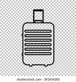 Baggage line vector icon on transparent background