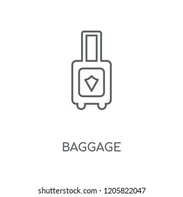 Baggage linear icon. Baggage concept stroke symbol design. Thin graphic elements vector illustration, outline pattern on a white background, eps 10.