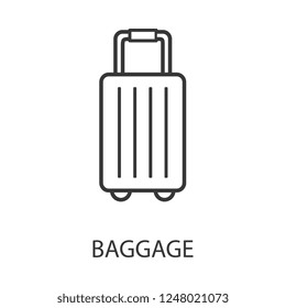 Baggage linear icon. Modern outline Baggage logo concept on white background from Architecture and Travel collection. Suitable for use on web apps, mobile apps and print media.