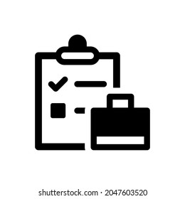 Baggage list icon on white background