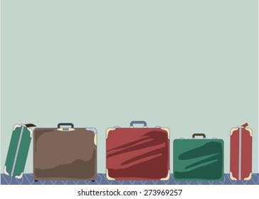 Baggage. Luggage belt. Vector