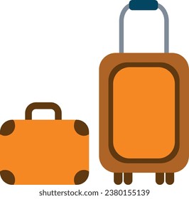 baggage luggage flat vector icon