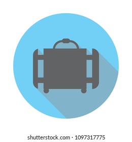 Baggage, luggage icon. Elements of airport in flat blue colored icon. Premium quality graphic design icon. Simple icon for websites, web design, mobile app, info graphics on white background