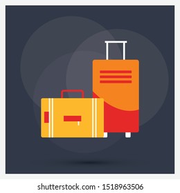 Baggage, luggage line icon, outline vector sign, linear style pictogram isolated on white. Symbol, logo illustration