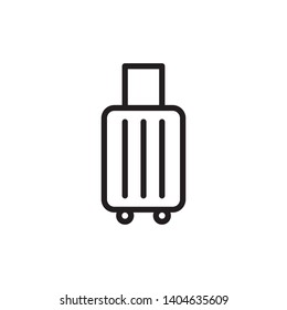 Baggage, luggage vector sign style pictogram isolated Symbol logo illustration.