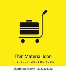 Baggage minimal bright yellow material icon