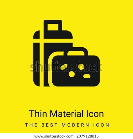 Baggage minimal bright yellow material icon