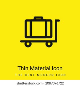 Baggage On Platform Cart Outline minimal bright yellow material icon