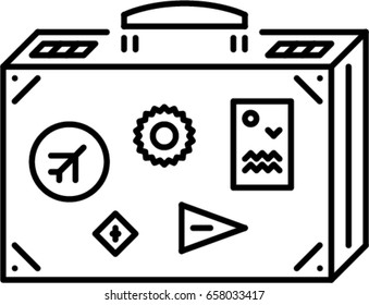 baggage outline icon