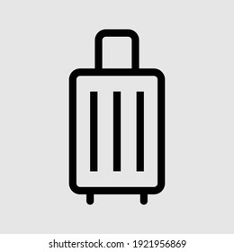 baggage outline icon isolated vector illustration