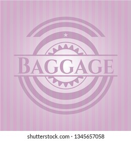 Baggage pink emblem. Vintage.