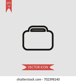 Baggage rounded vector icon illustration symbol