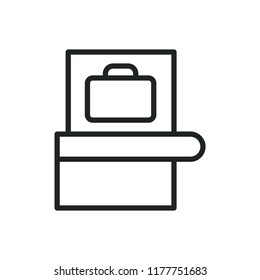 baggage scanner vector icon