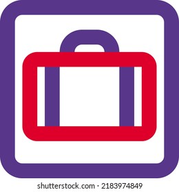 Baggage sign in airport and train station for scanning